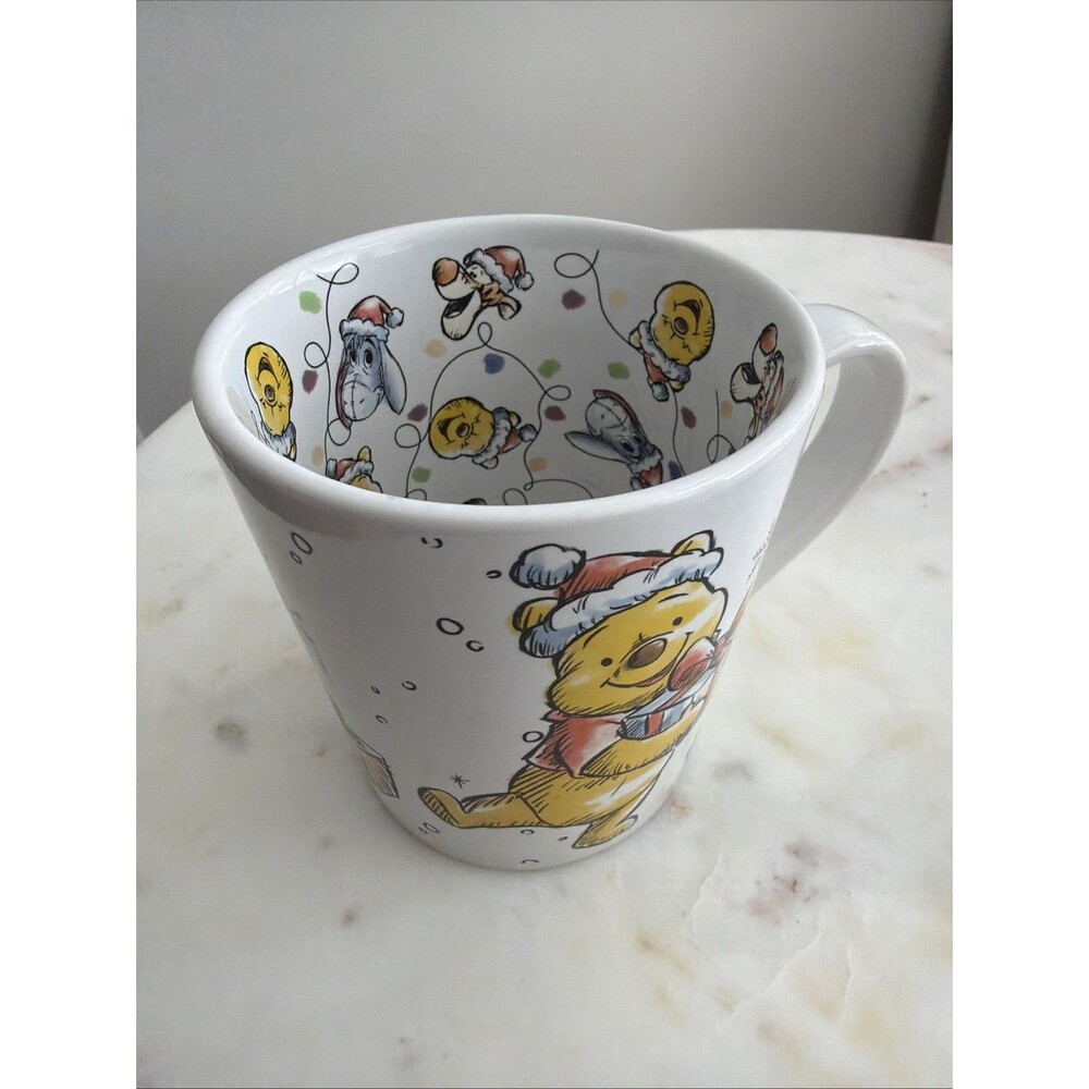 Disney Winnie the Pooh Christmas Mug Piglet Tigger Eeyore Holiday Cup - Picture 7 of 9